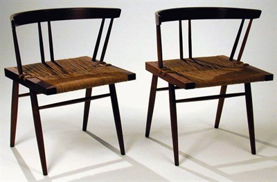Lot 337 - Set of Six Walnut New Chairs George Nakashima...