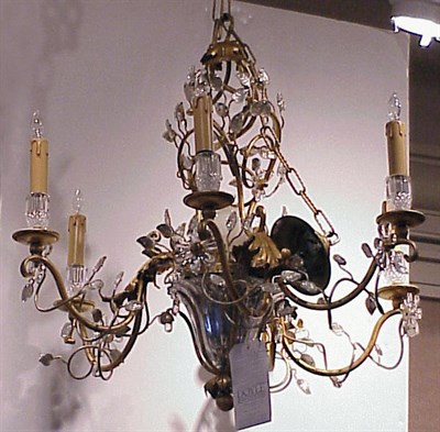 Lot 509 - Venetian Glass and Gilt-Metal Six-Light...