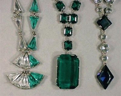 Lot 92 - Group of Three Art Deco Necklaces Comprising...