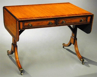Lot 436 - Regency Satinwood and Mahogany Sofa Table