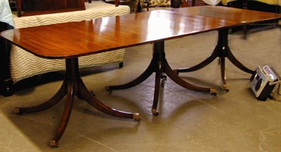 Lot 458 - George III Style Mahogany Triple-Pedestal...