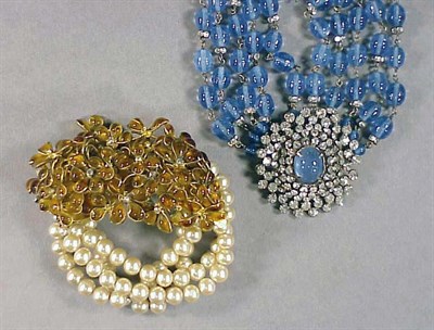 Lot 211 - Pate de Verre Choker and Bracelet Comprising...