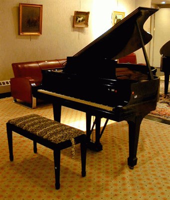 Lot 585 - Steinway Ebonized Baby Grand Piano With stool....