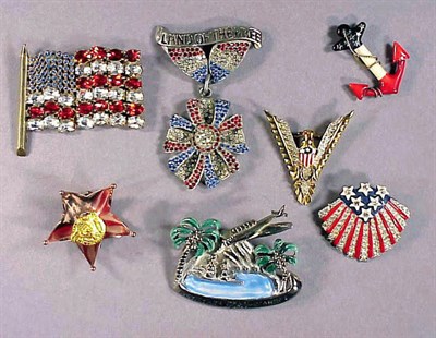 Lot 336 - Group of Seven Vintage Patriotic Pins...