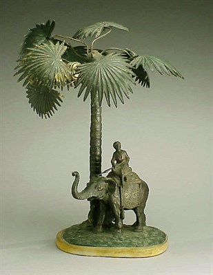 Lot 389 - Vienna Cold Painted Bronze Figural Lamp In the...
