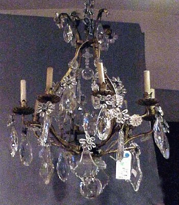 Lot 624 - Louis XV Style Gilt-Metal and Cut Glass...