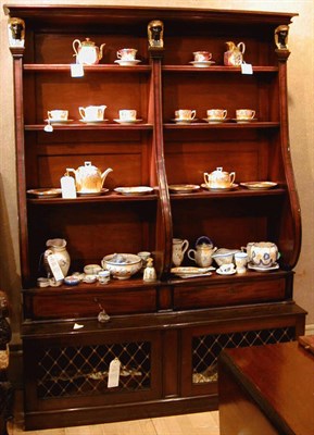 Lot 184 - Empire Style Mahogany Open Book Cabinet