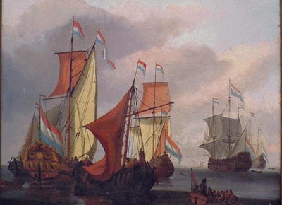 Lot 78 - Manner of Willem van de Velde DUTCH SHIPPING...