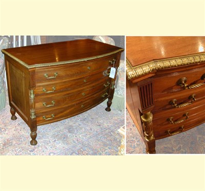 Lot 454 - Victorian Bronze Mounted Walnut Commode The...