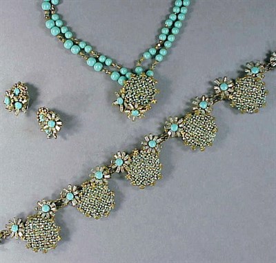 Lot 144 - Miriam Haskell Suite Comprising a necklace,...
