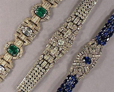 Lot 118 - Group of Three Evening Bracelets Comprising...