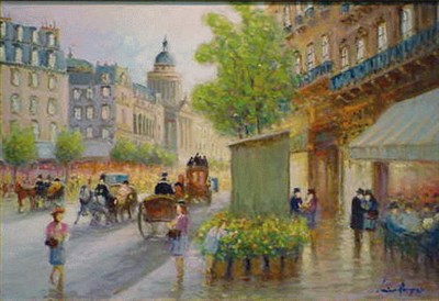 Lot 34 - Luciano Rampaso Italian, b. 1936 LA FLEURISTE...