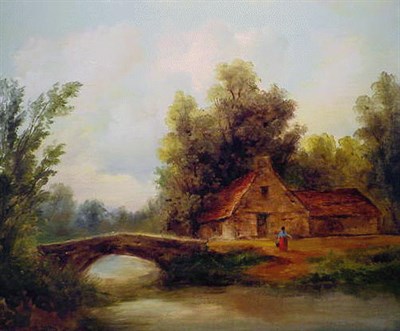 Lot 9 - Denis Canut French, b. 1953 LE PONT DU VILLAGE...