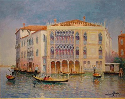 Lot 63 - Luciano Rampaso Italian, b. 1936 VENISE Signed...
