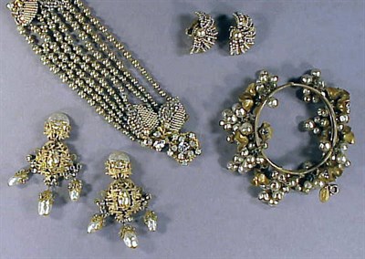 Lot 168 - Group of Miriam Haskell Jewelry Comprising two...