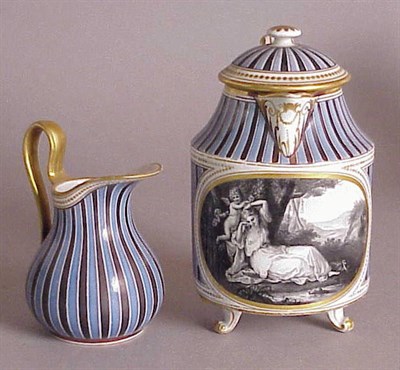Lot 576 - Vienna Porcelain Coffee Pot and Creamer Late...
