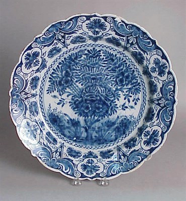 Lot 328 - Two Dutch Delft Plates 18th Century The first...