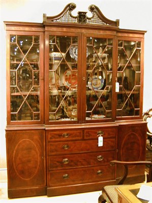 Lot 292 - Georgian Style Mahogany Breakfront