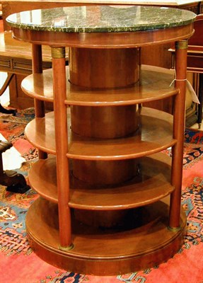 Lot 165 - Empire Style Circular Marble Top Bookcase
