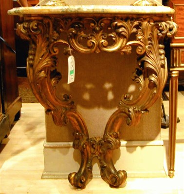 Lot 330 - Pair of Louis XV Style Marble Top Gilt-Wood...