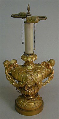 Lot 326 - Continental Baroque Style Gilt-Wood Urn...