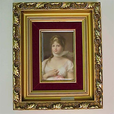 Lot 542 - KPM Porcelain Plaque Depicting a lady in...