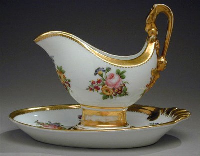 Lot 494 - Paris Porcelain Sauceboat and Tray