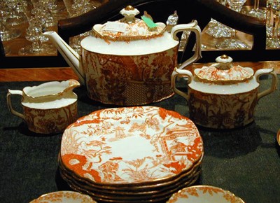 Lot 317 - Two English Porcelain Partial Tea Sets...
