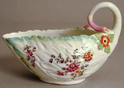 Lot 372 - Derby Porcelain Sauceboat Circa 1760 Of molded...