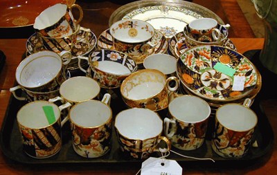 Lot 224 - Group of Imari Style Porcelain Teacups and...