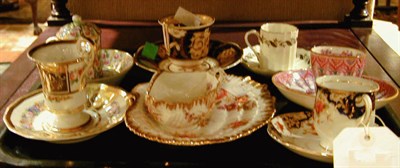 Lot 254 - Group of Porcelain Teacups and Saucers...