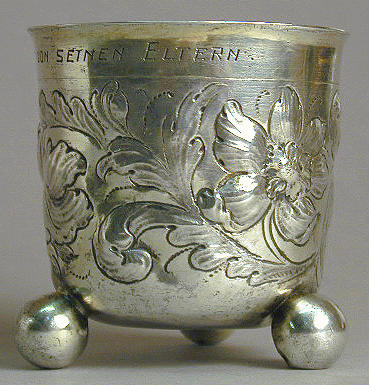 Lot 542 - German Silver Beaker Nurnberg, 18th century Of...