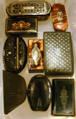 Lot 355 - Group of Nine Tortoise Shell and Papier Mache...