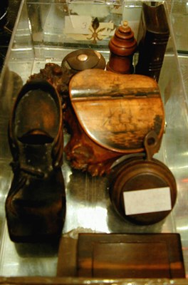 Lot 351 - Group of Eight Treen Snuff Boxes
