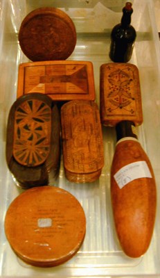 Lot 359 - Group of Eight Treen and Gourd Snuff Boxes