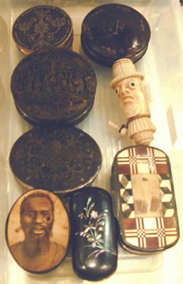 Lot 360 - Miscellaneous Group of Eight Snuff Boxes