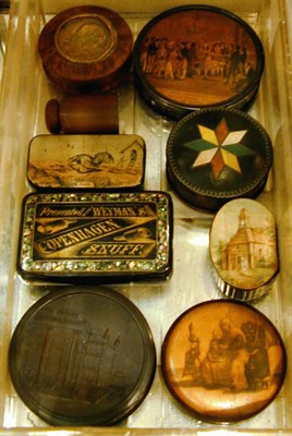 Lot 307 - Group of Nine Snuff Boxes