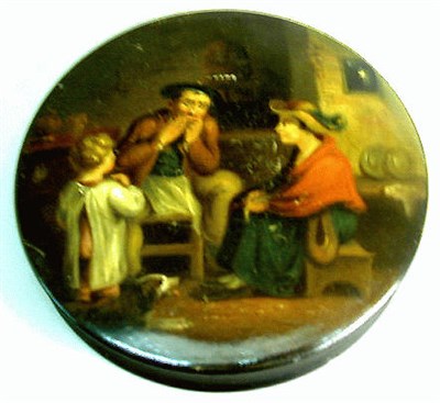Lot 345 - Group of Three Continental Painted Papier...