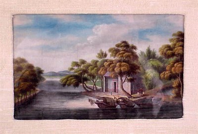 Lot 163 - Set of Four Chinese Export Pith Paper...