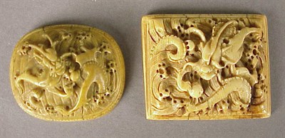 Lot 203 - Two Ivory Buckles Early 19th century or...