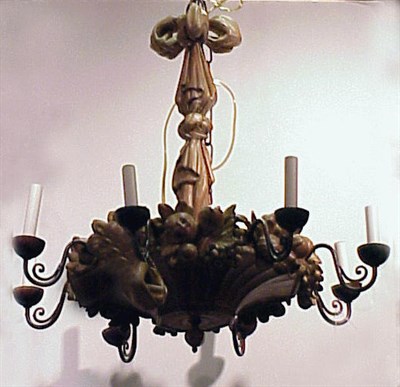 Lot 508 - Rococo Style Carved Fruitwood and Iron...