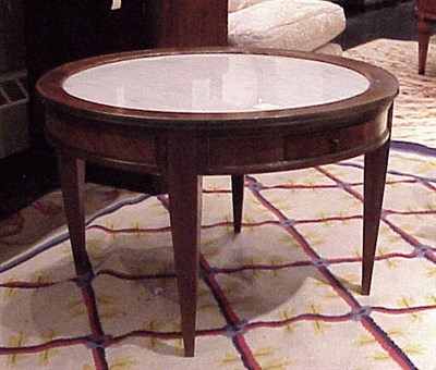 Lot 78 - Louis XVI Style Marble Top Mahogany Side Table