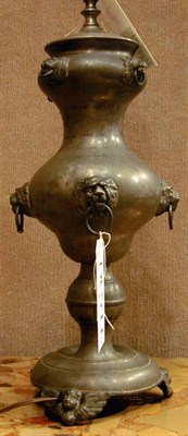 Lot 189 - German Pewter Presentation Trophy Lamp