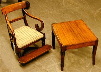 Lot 482 - George III Mahogany Child's Chair on Stand...