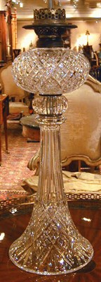 Lot 559 - American Brilliant Cut Glass Banquet Lamp