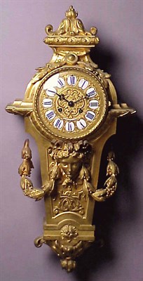 Lot 605 - Louis XVI Style Gilt-Bronze Cartel Clock...