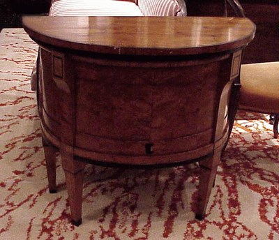 Lot 89 - Biedermeier Demilune Side Cabinet