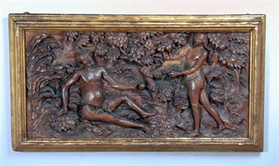 Lot 283 - Continental Carved Walnut Relief Plaque...