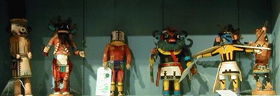 Lot 151 - Group of Six Hopi Polychrome Wood Kachina...