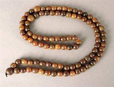 Lot 214 - Rhinoceros Horn Bead Necklace Comprising...